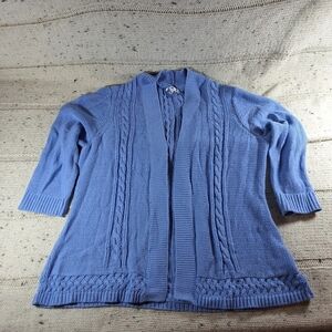 Blue Cable Knit Women's Sweater